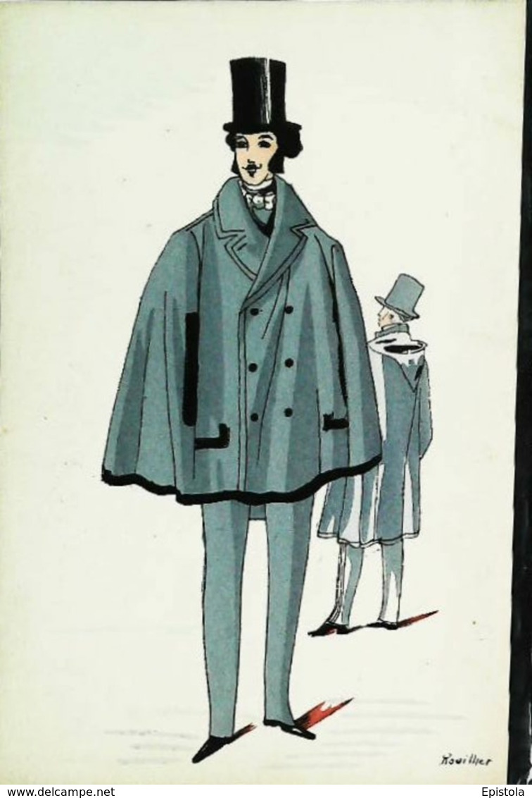 CPA Illustration Rouillier   Homme Histoire Costume Français   Second Empire 1851 Cape - Rouillier