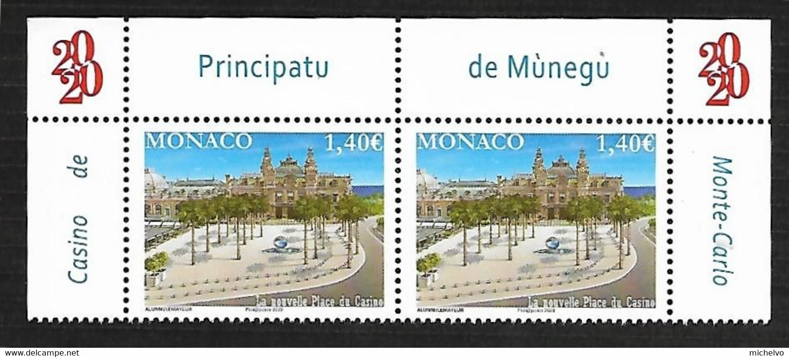 Monaco 2020 - Yv N° 3246 ** - La Nouvelle Place Du Casino De Monte-Carlo - Unused Stamps