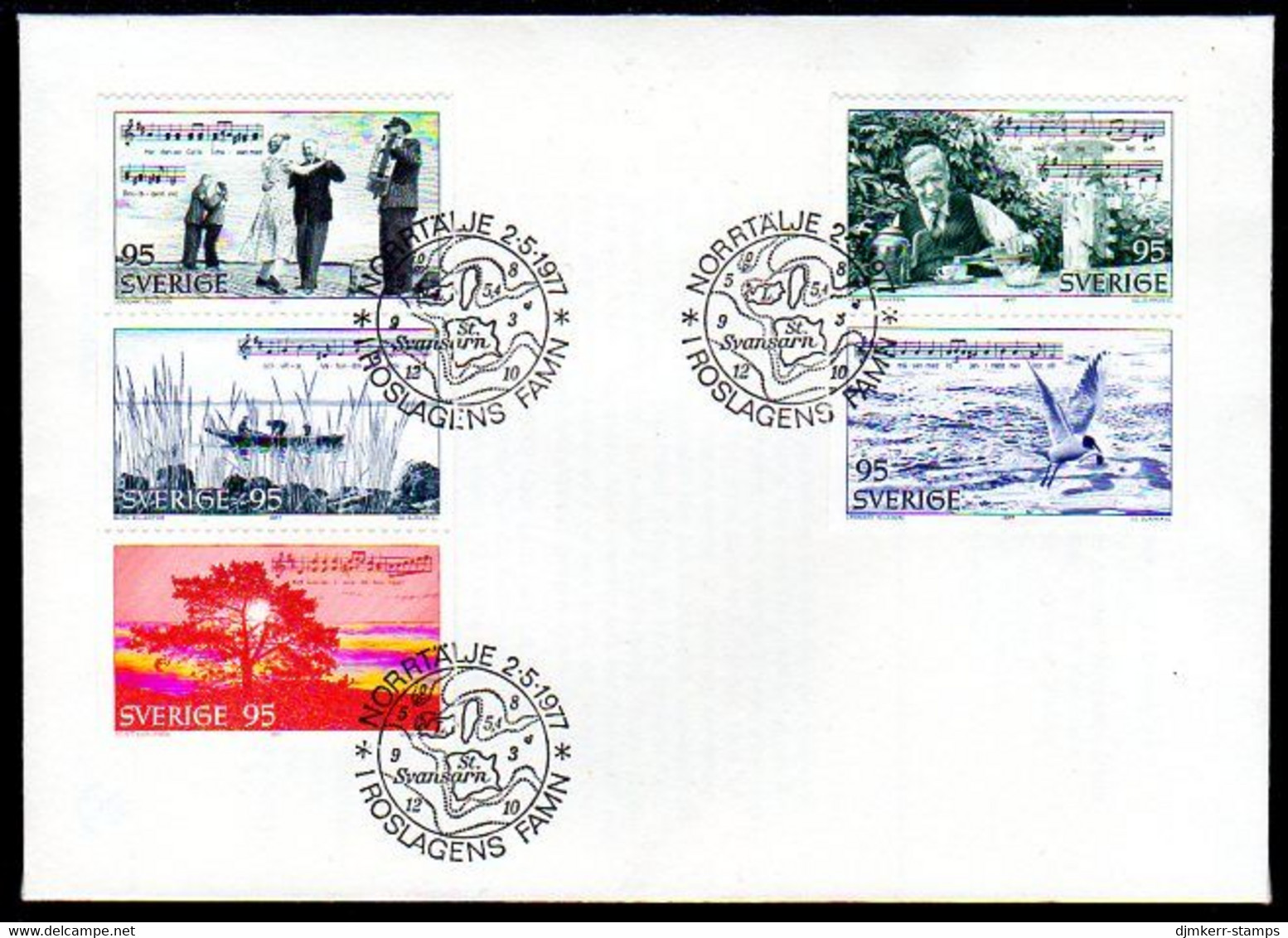 SWEDEN 1977 Tourism: Roslagen FDC.  Michel 983-87 - FDC