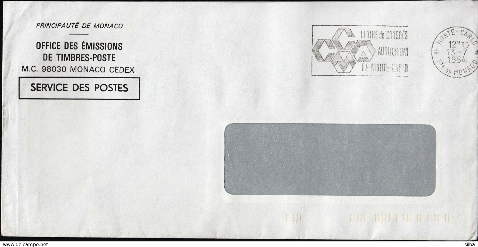 Monaco 1979 Monte-Carlo / Centre De Congres Auditorium / Machine Stamp - Machines à Affranchir (EMA)