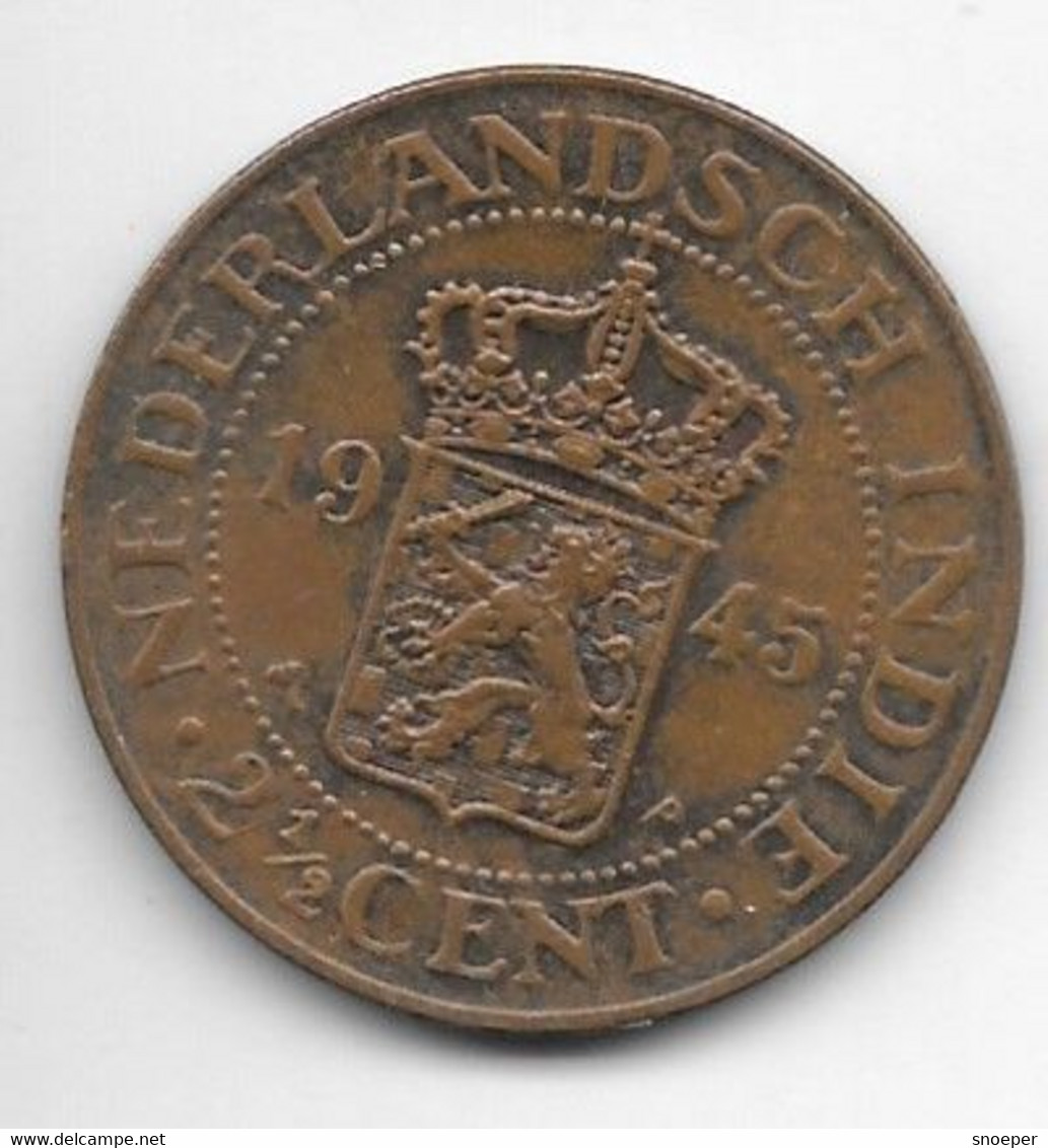 *netherlands East India 2,5 Cents 1945p Km 316   Xf+ - Indes Néerlandaises