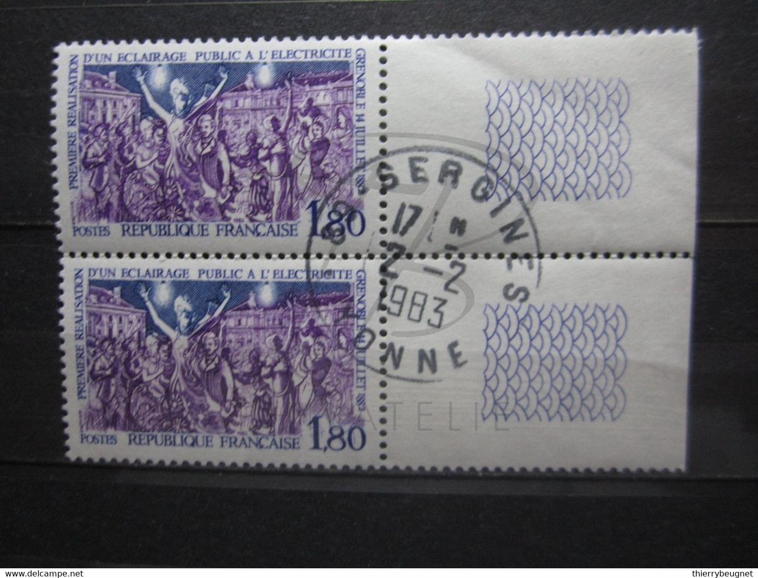 VEND BEAUX TIMBRES DE FRANCE N° 2224 EN PAIRE + BDF , OBLITERATION " SERGINES " !!! - Other & Unclassified