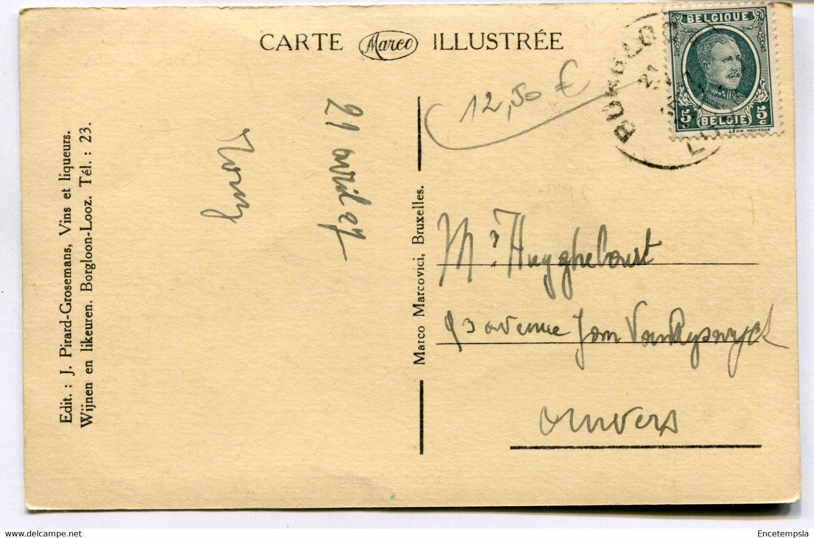 CPA - Carte Postale - Belgique - Borgloon Looz - L'Hôtel De Ville - 1927 (SVM13954) - Borgloon