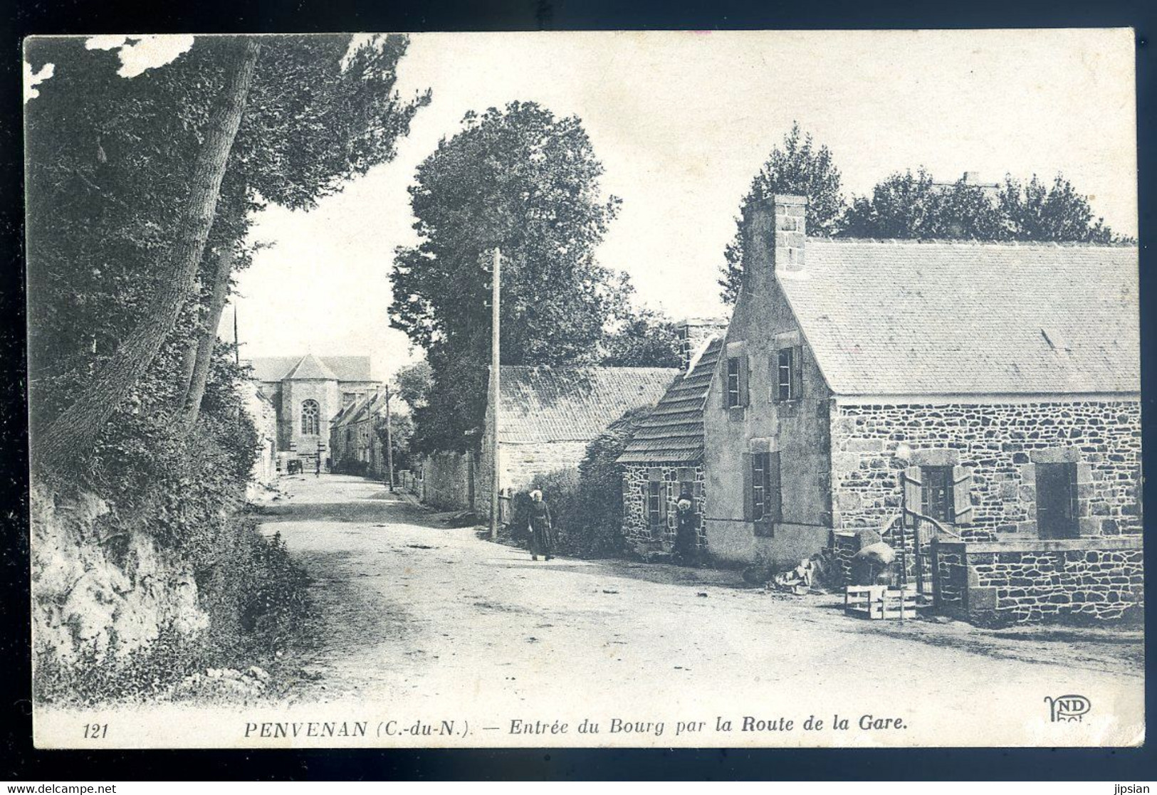 Cpa Du 22 Penvénan Entrée Du Bourg Par La Route De La Gare  SE20-1 - Penvénan