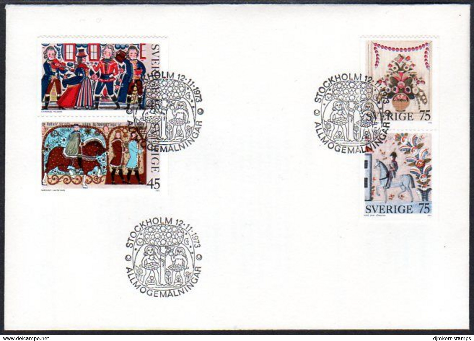 SWEDEN 1973 Christmas FDC.  Michel 828-31 - FDC