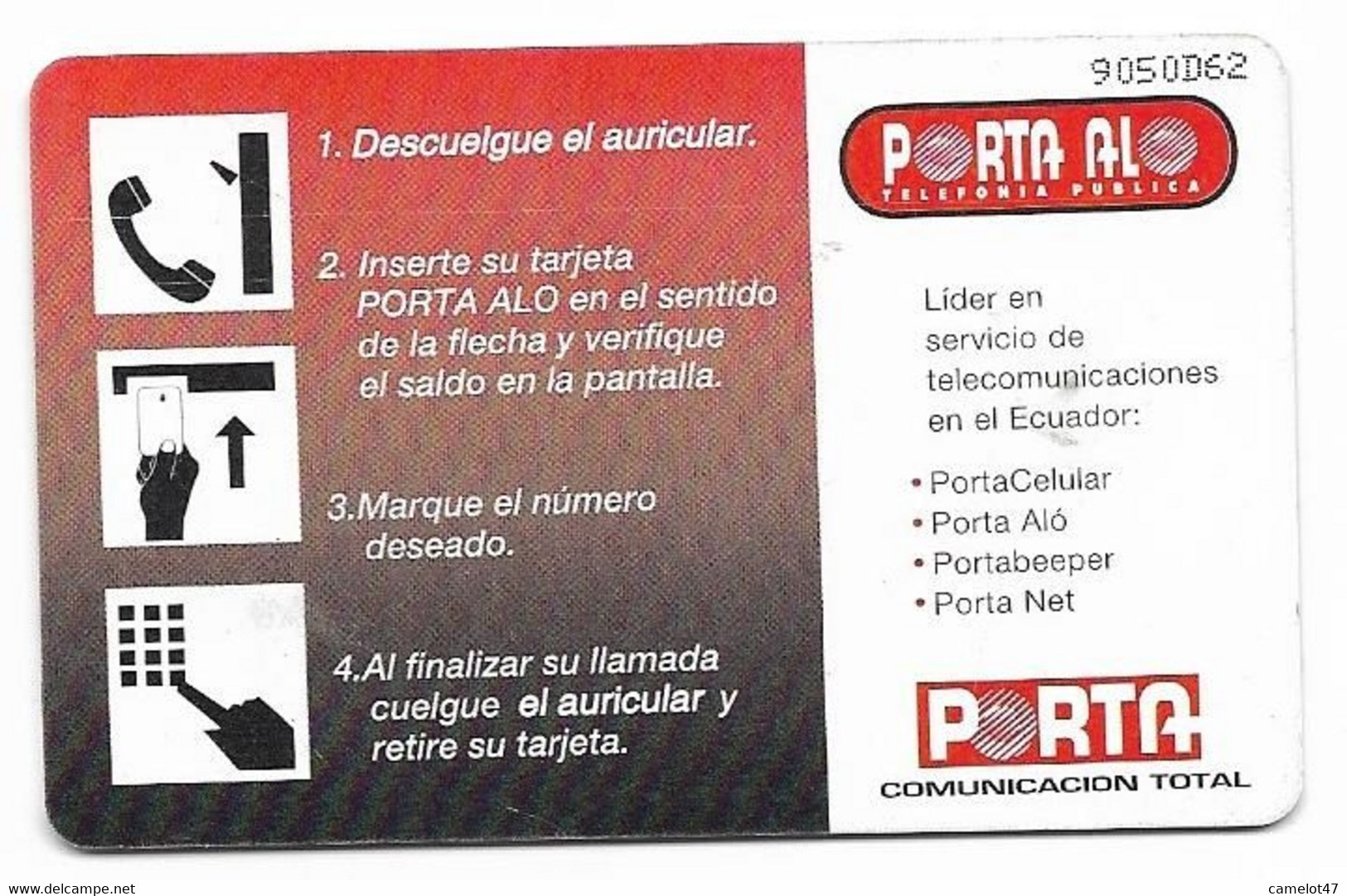 Ecuador, Porta Used Chip Phonecard, No Value, Collectors Item, # Ecuador-16 - Ecuador