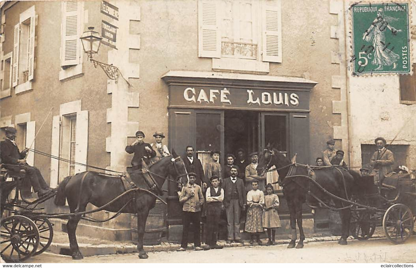 Luçon    Localisée A .           85      Café Louis.  Carte Photo        (voir Scan) - Lucon