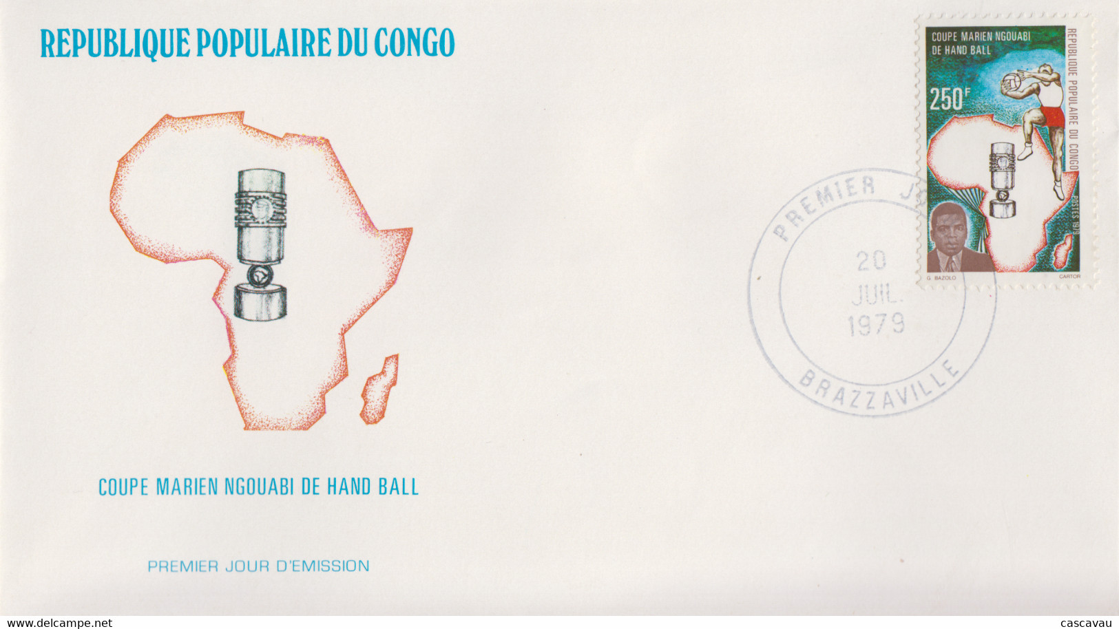 Enveloppe  FDC  1er  Jour   CONGO    Coupe  MARIEN  NGOUABI  De  Handball    1979 - FDC