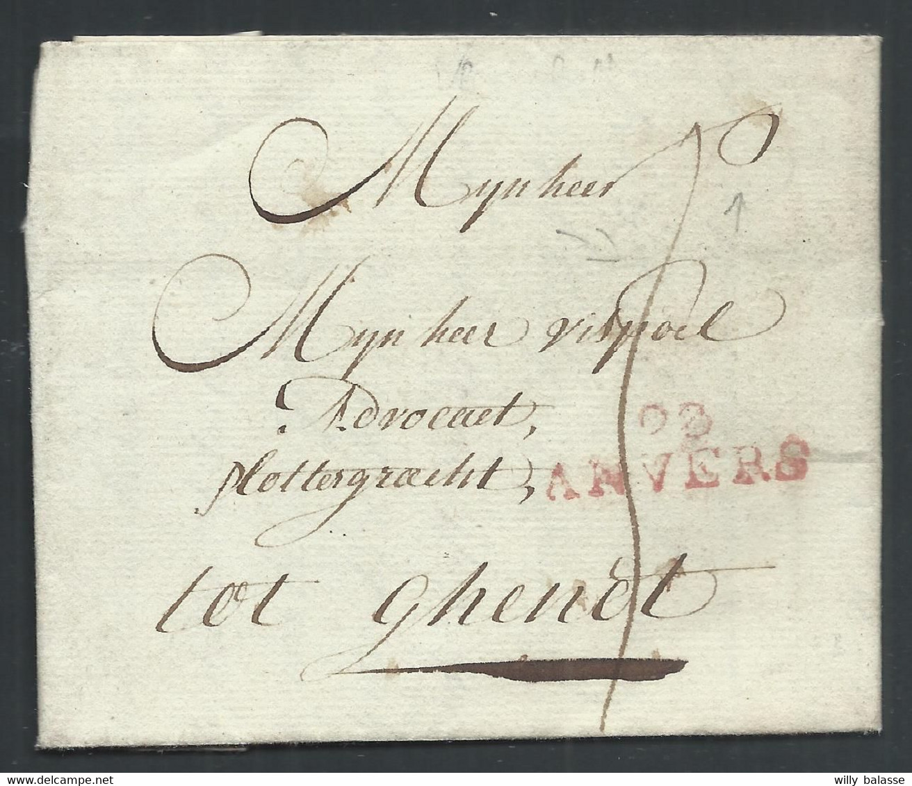 L 1798 De Vlaemshoof ??? Marque 93/ANVERS Pour Gendt - 1794-1814 (Periodo Frances)