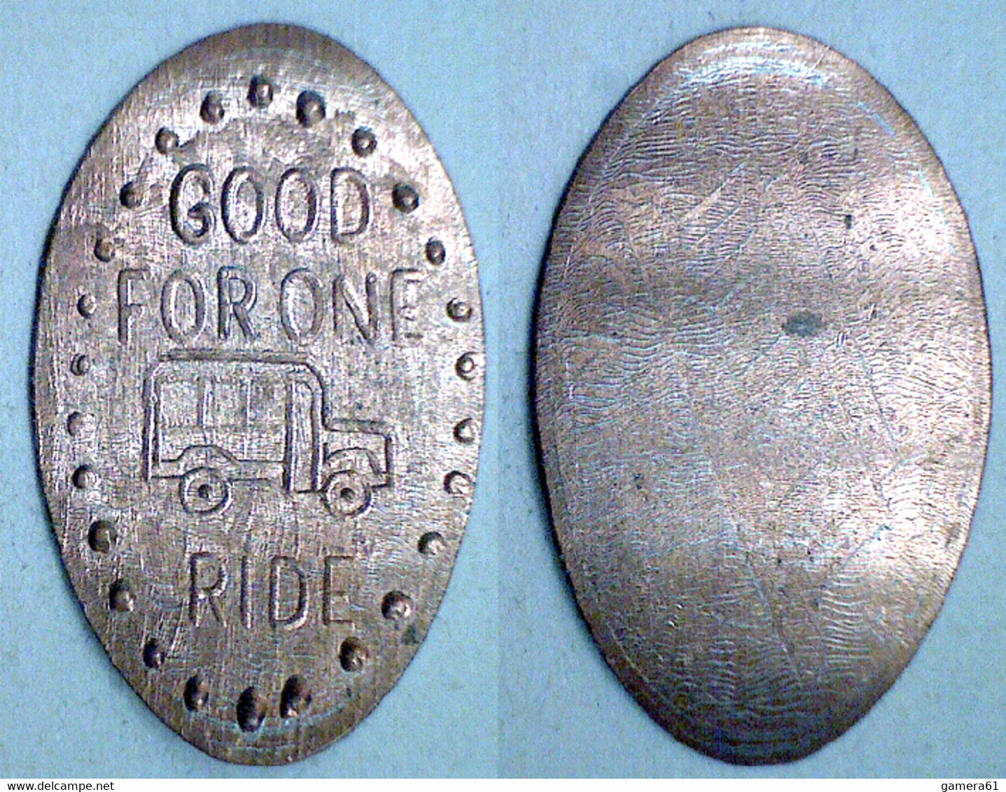 02262 GETTONE TOKEN JETON FICHA ELONGATED  GOOD FOR ONE RIDE - Souvenirmunten (elongated Coins)