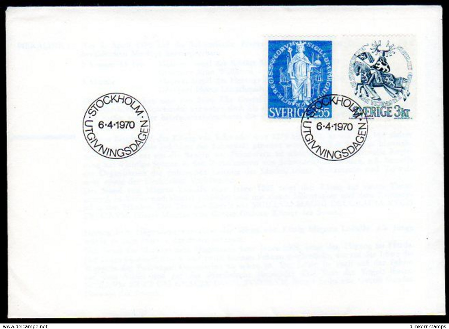 SWEDEN 1970 Definitiv: Seals 2.50, 3 Kr. FDC.  Michel 672-73 - FDC