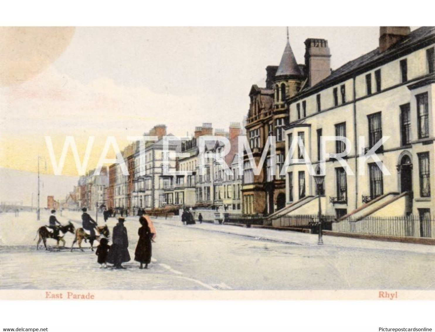 RHYL EAST PARADE OLD COLOUR POSTCARD WALES - Flintshire