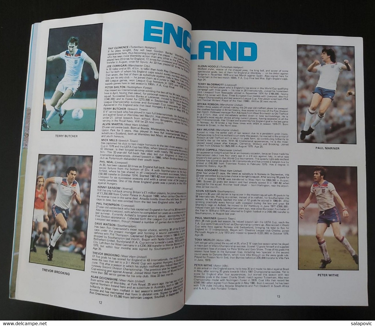 1981 ENGLAND V HUNGARY OFFICIAL MATCH PROGRAMME 18/11/1981 WORLD CUP QUALIFIER, FOOTBALL - Libros