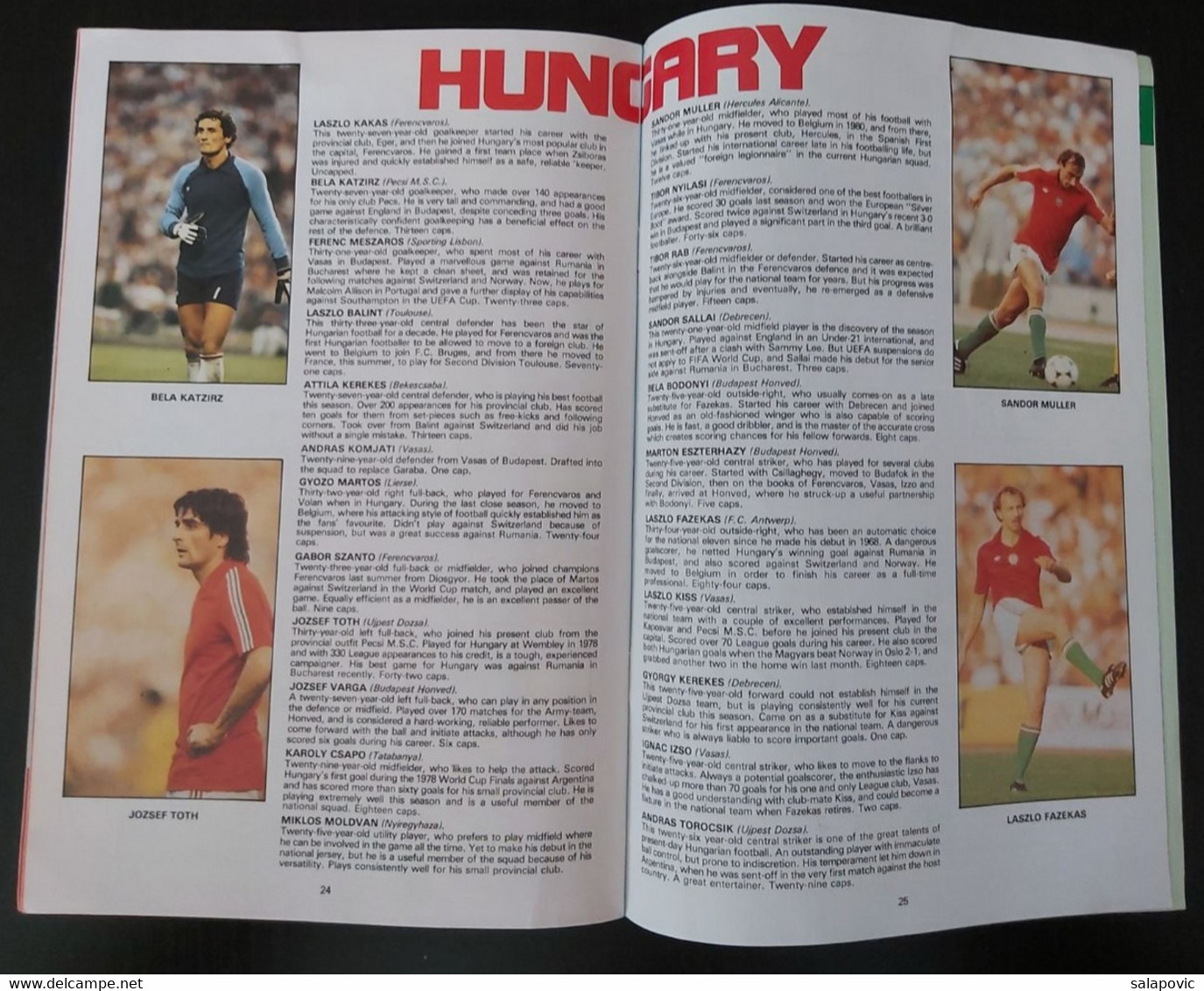 1981 ENGLAND V HUNGARY OFFICIAL MATCH PROGRAMME 18/11/1981 WORLD CUP QUALIFIER, FOOTBALL