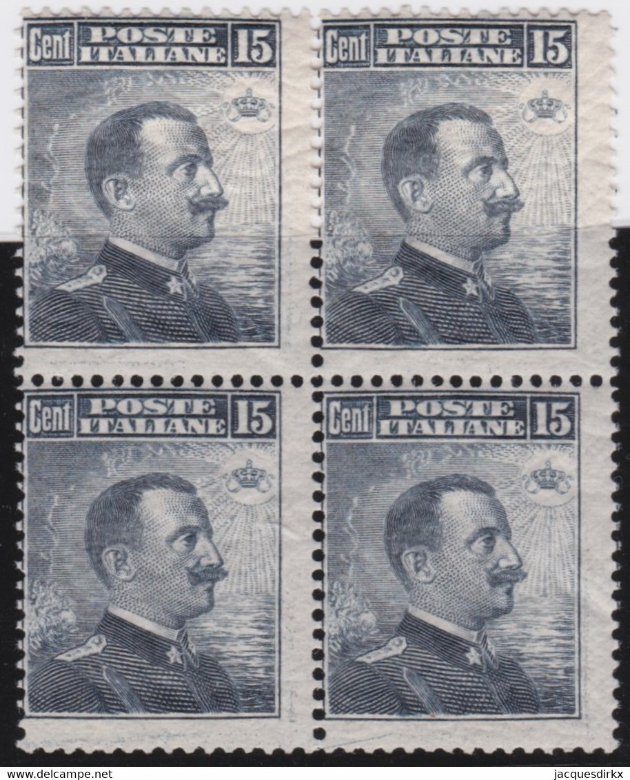 Italia    .    Yvert  .    82  Bloc De 4 . 13x13½  (2 Scans)    .   **   .   Neuf SANS Charnière .   /   .  MNH - Ongebruikt