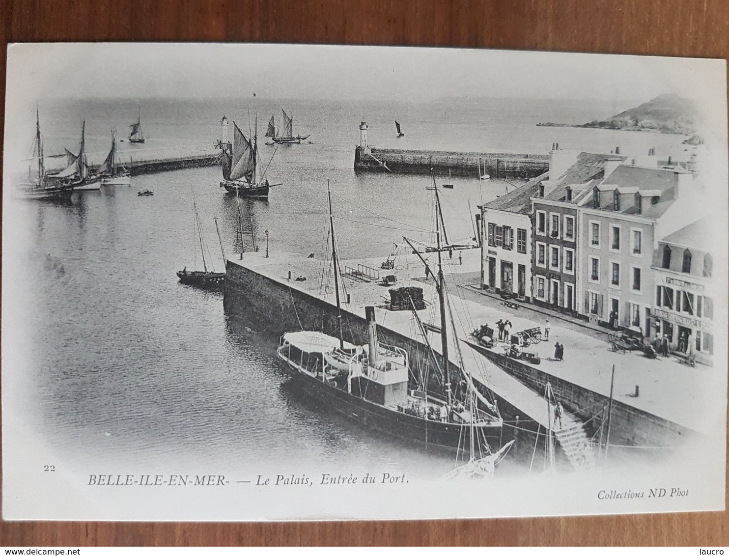 Belle Ile En Mer.le Palais,entrée Du Port.précurseur Dos Non Divisé.édition ND 22 - Palais