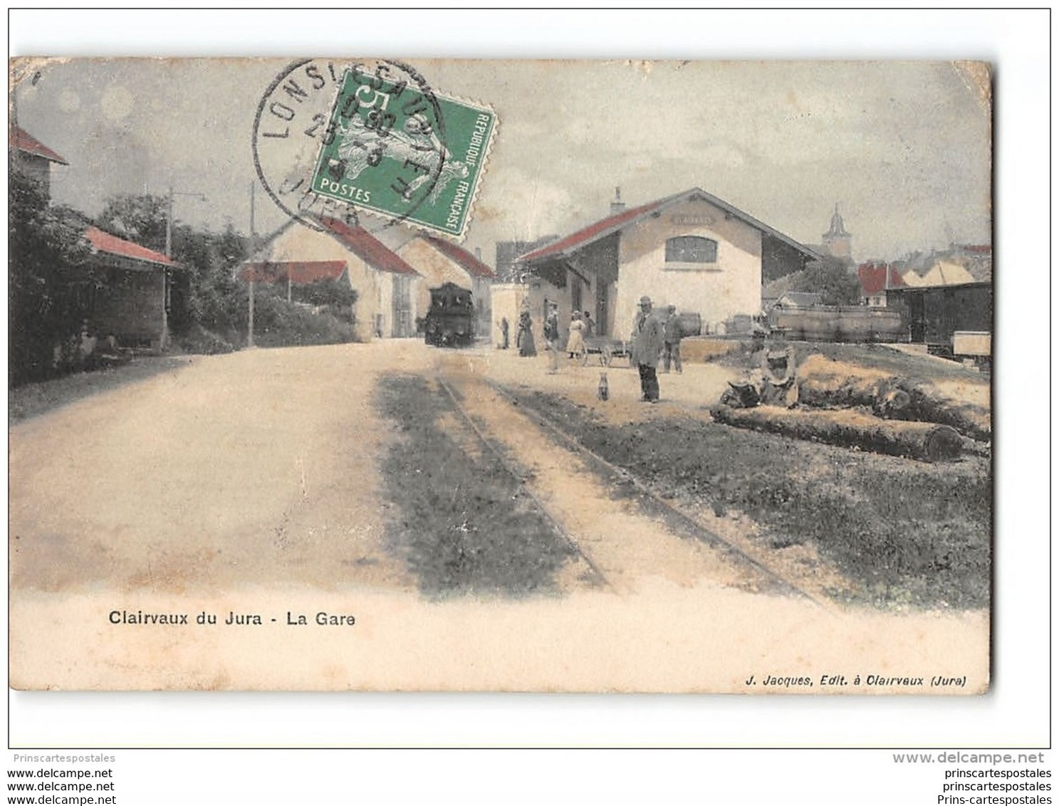 CPA 39 Clairvaux Du Jura La Gare Et Le Train Tramway Ligne De Lons Le Saunier St Claude - Clairvaux Les Lacs