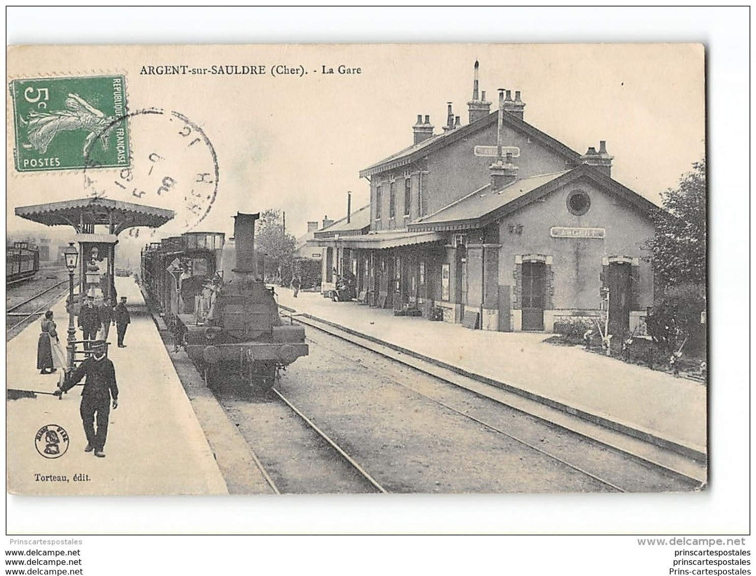 CPA 18 Argent La Gare Et Le Train - Argent-sur-Sauldre