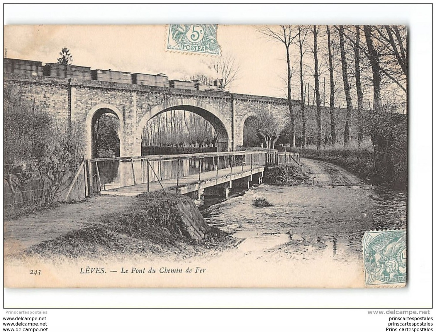 CPA 28 Levres Pont Du Chemin De Fer Le Train - Lèves