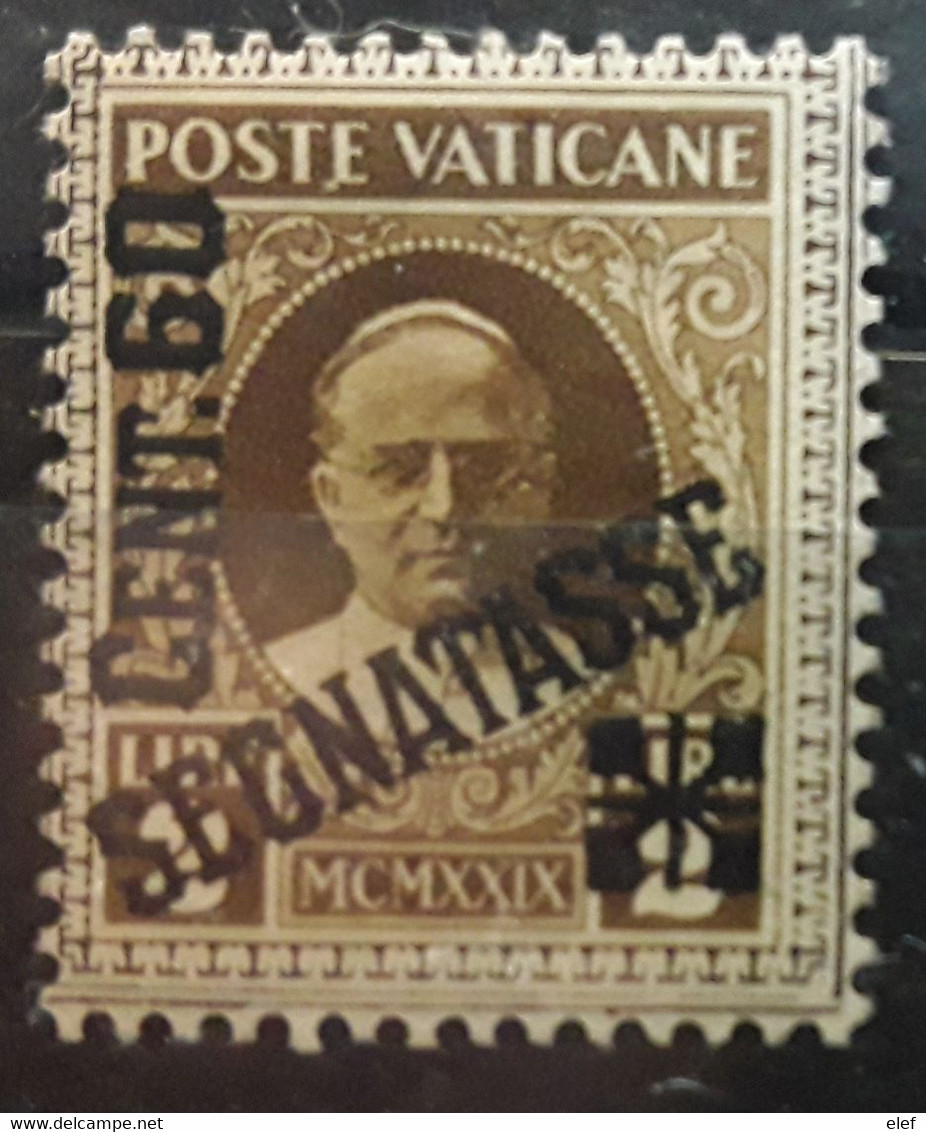 VATICAN POSTE VATICANE VATICANO 1931 SEGNATASSE TAXE  Yvert  No 5, 60 C Sur 2 L Brun , Neuf * MH TB - Taxes