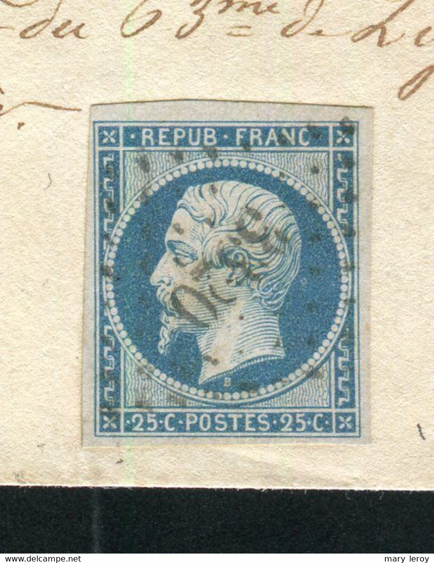 Rare Lettre De Tarbes Pour Vincennes ( 1854 ) Avec Un N° 10 Présidence - 1852 Louis-Napoléon