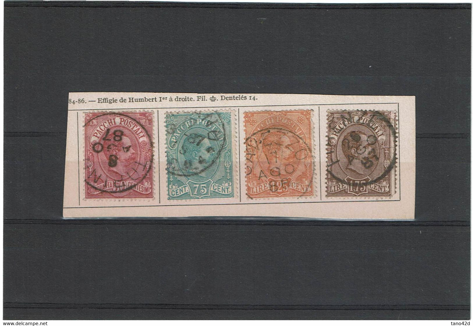 LDR11 - ITALIE REGNO  UMBERTO I PACCHI POSTALI 4 VALEURS OBLITEREES - Paketmarken