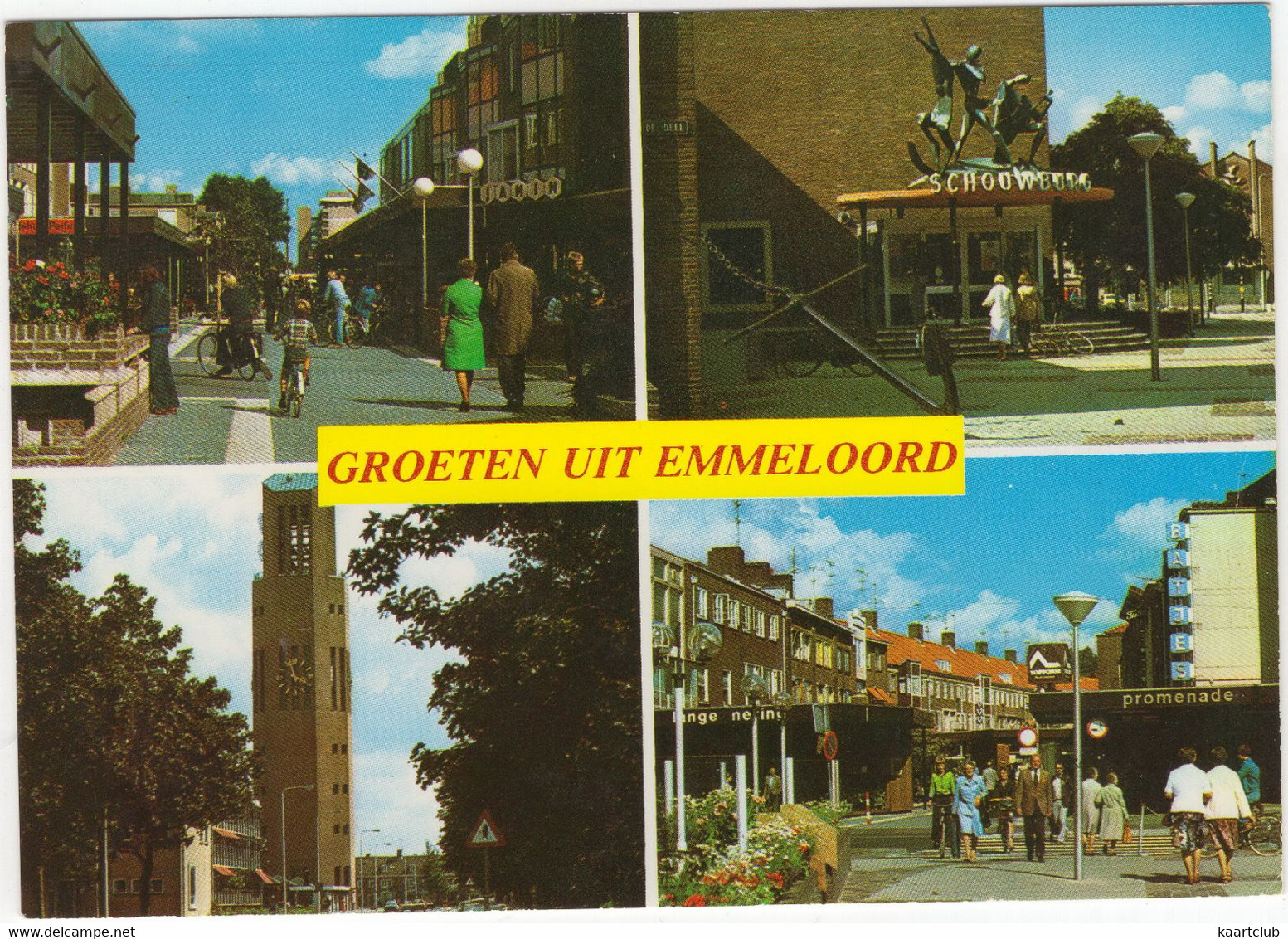 Groeten Uit Emmeloord - Poldertoren, 'JAMIN', Schouwburg, Promenade Lange Nering - Emmeloord