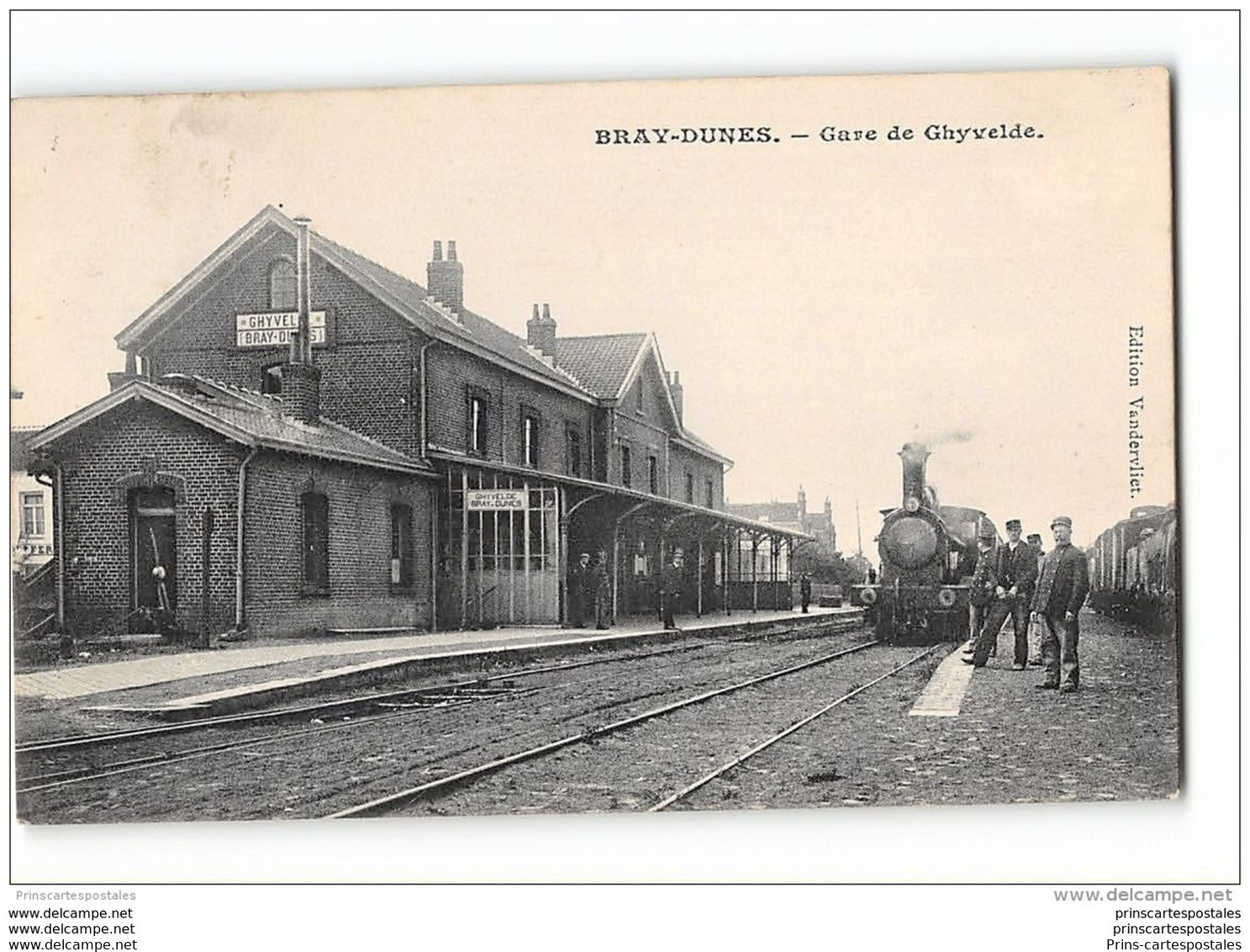 CPA 59 Bray Dunes La Gare De Ghyvelde Et Le Train - Bray-Dunes