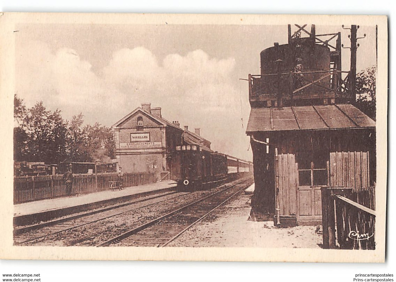 CPA 80 Noyelles Sur Mer La Gare Et Le Train Tramway - Noyelles-sur-Mer