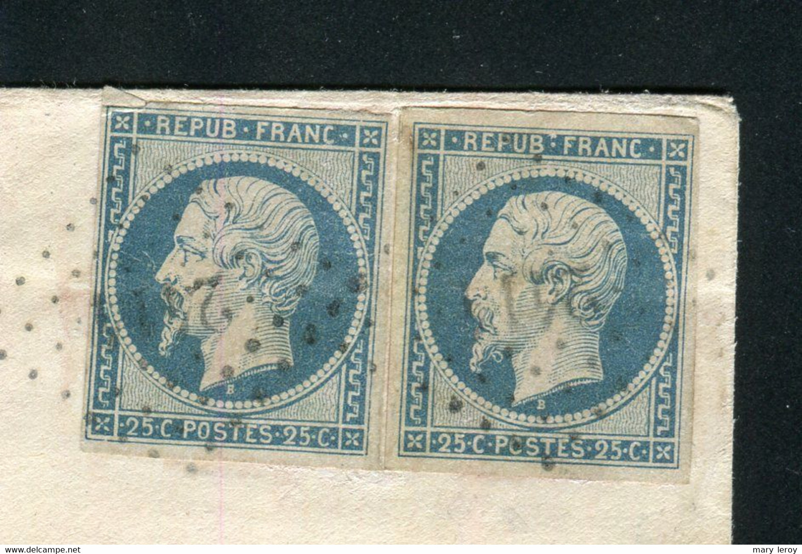 Rare Lettre En Double Port De Pertuis Pour Apt ( 1853 ) Avec Deux N° 10 Présidence - 1852 Luis-Napoléon