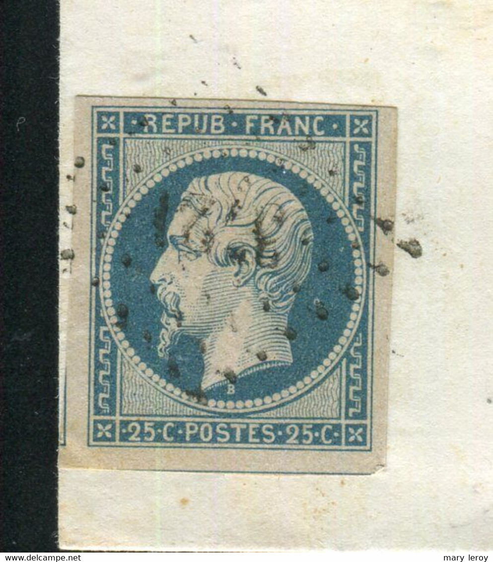 Rare Lettre De Constantine Pour Bône ( Algérie 1853 ) Avec Un N° 10 Présidence - 1852 Louis-Napoleon
