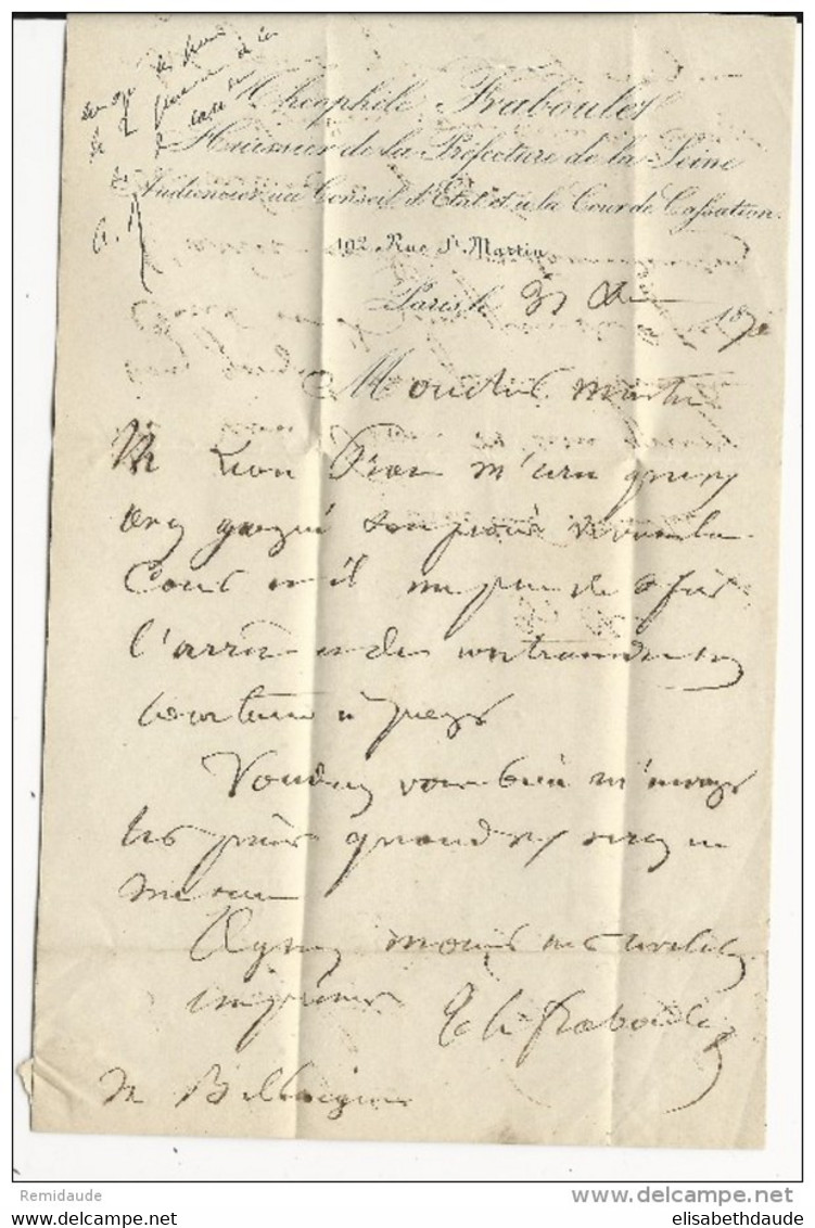 31 DEC. 1871 - LETTRE LOCALE De PARIS Avec RARE AFFRANCHISSEMENT MIXTE 10c SIEGE + 5c EMPIRE - 1870 Siège De Paris