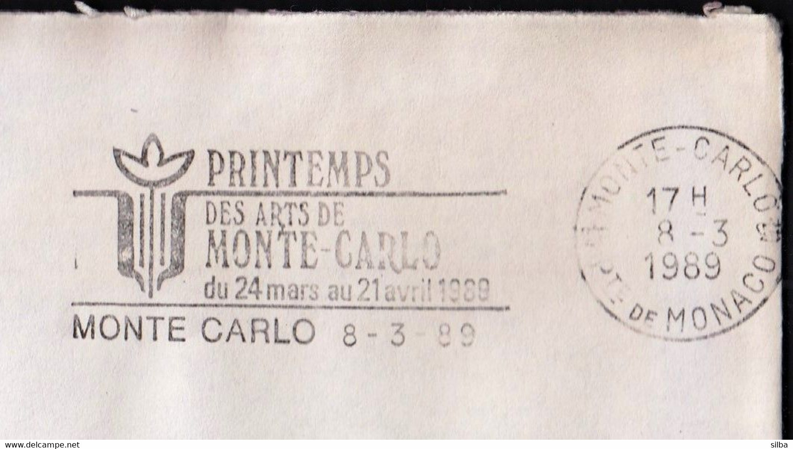 Monaco 1989 Monte-Carlo / Printemps Des Arts De Monte Carlo / Art / Machine Stamp - Machines à Affranchir (EMA)