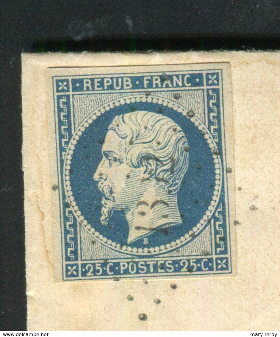 Rare Lettre De Gex Pour Ferney ( 1854 ) Avec Un N° 10 - 25 Centimes Présidence - 1852 Louis-Napoleon