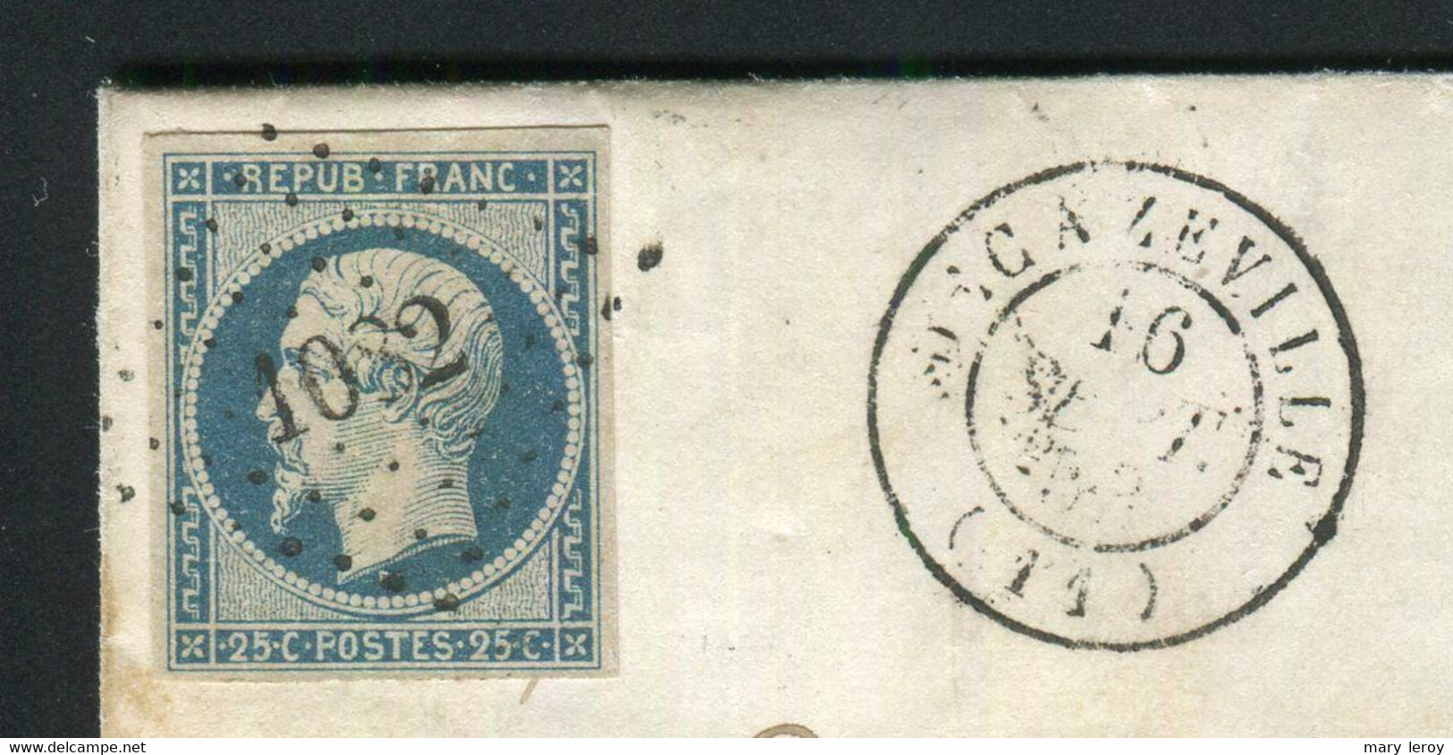 Rare Lettre De Decazeville Pour Rodez ( 1853 ) Avec Un N° 10 - 25 Centimes Présidence - 1852 Louis-Napoleon
