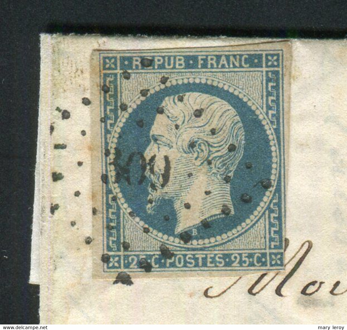 Rare Lettre De Beaulieu Sur Ménoire Pour Ussel  ( 1853 ) Avec Un N° 10 - 25 Centimes Présidence - 1852 Louis-Napoleon