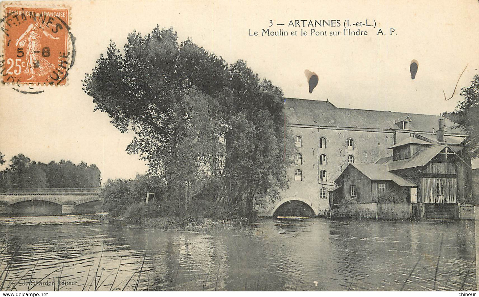 ARTANNES LE MOULIN ET LE PONT SUR L'INDRE - Sonstige & Ohne Zuordnung