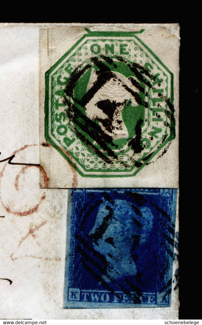 A6795) UK Grossbritannien Brief Von Burford 10.09.1852 N. Montreal / Canada Mit Seltener Mischfrankatur Mi.4 Und 7 - Briefe U. Dokumente
