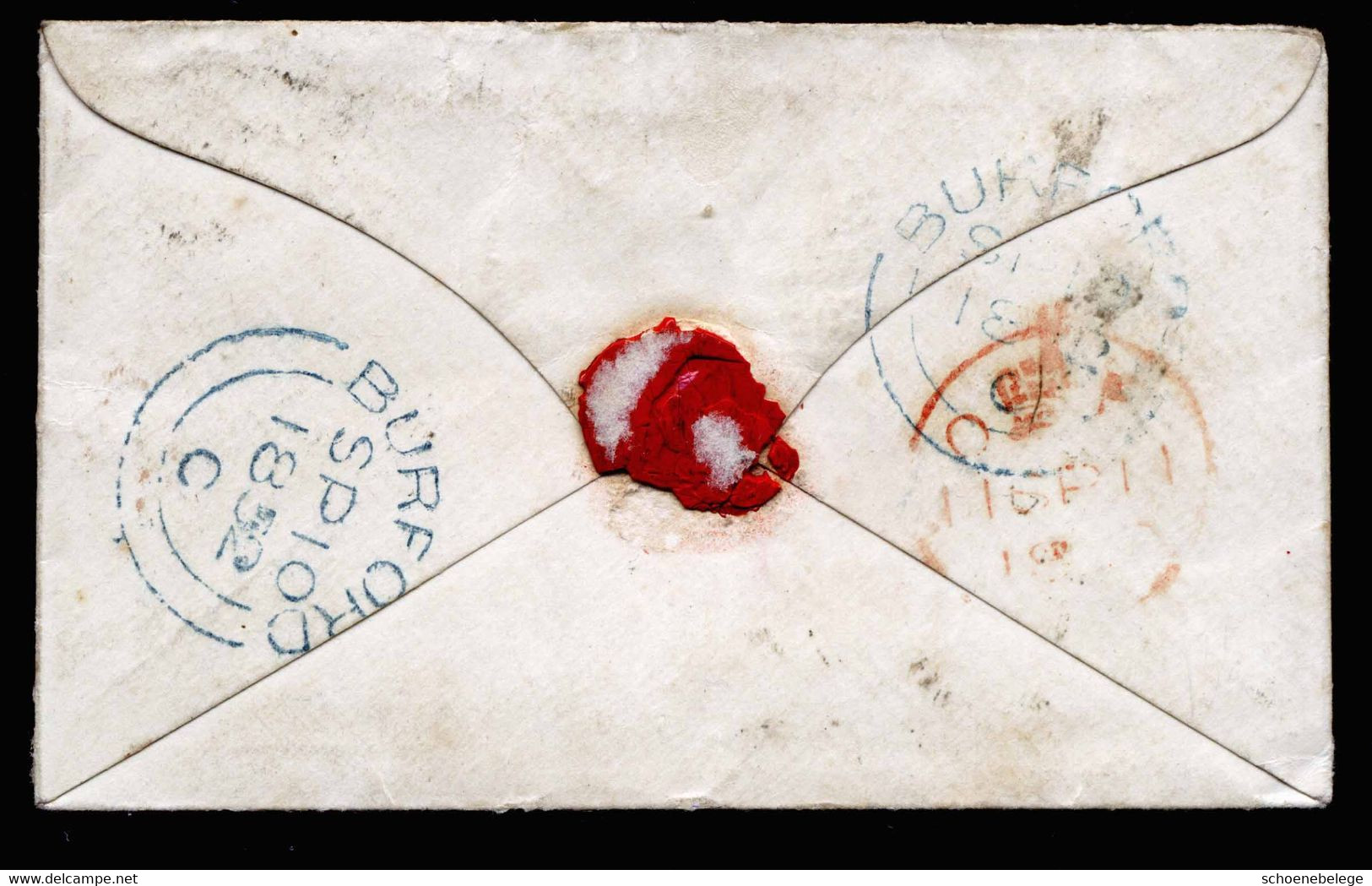 A6795) UK Grossbritannien Brief Von Burford 10.09.1852 N. Montreal / Canada Mit Seltener Mischfrankatur Mi.4 Und 7 - Covers & Documents