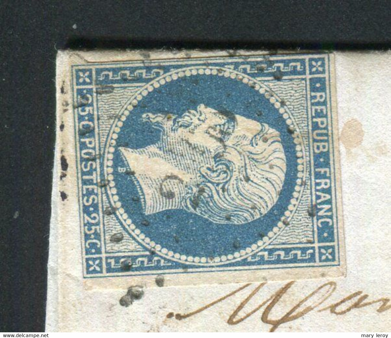 Rare Lettre De Ribérac Pour Périgueux ( 1853 ) Avec Un N° 10 - 25 Centimes Présidence - 1852 Luis-Napoléon