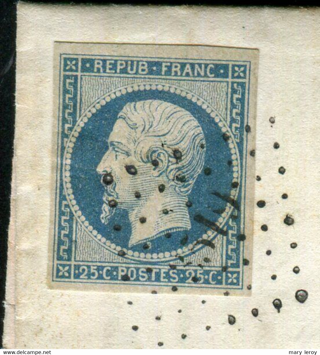 Rare Lettre De Vercel Pour Besançon ( 1853 ) Avec Un N° 10 - 25 Centimes Présidence - 1852 Louis-Napoleon