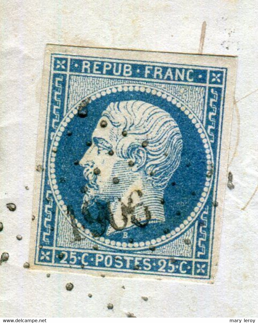 Rare Lettre De Marvéjols Pour Rodez ( 1853 ) Avec Un N° 10 - 1852 Louis-Napoléon