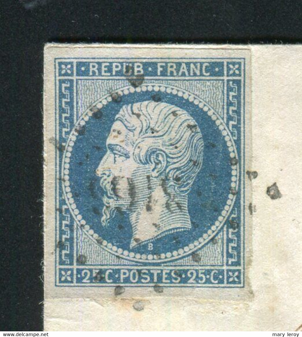 Rare Lettre De St Lo Pour Caen ( 1853 ) Avec Un N° 10 - 1852 Louis-Napoléon