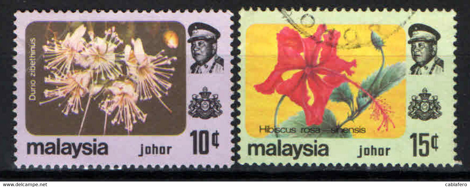 JOHORE - 1979 - FIORI ED EFFIGIE DEL SULTANO ISMAIL - USATI - Johore