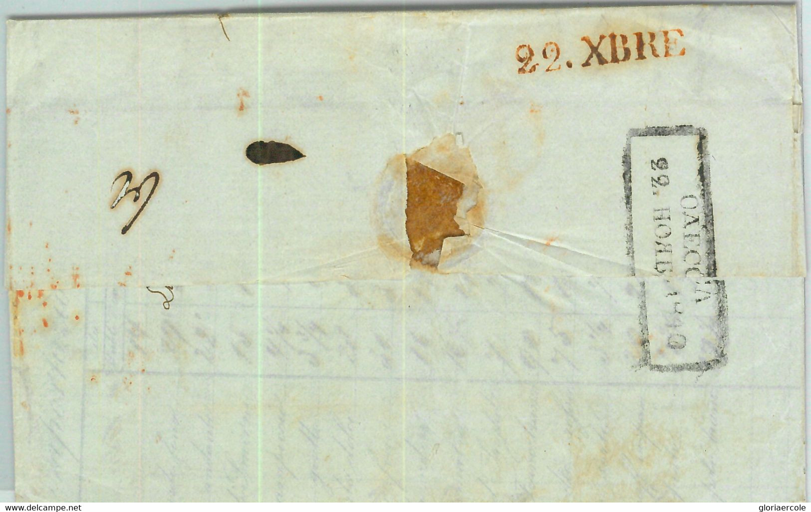 94302 - RUSSIA  - POSTAL HISTORY - PREPHILATELIC Cover From ODESSA To ITALY 1840 - ...-1857 Préphilatélie