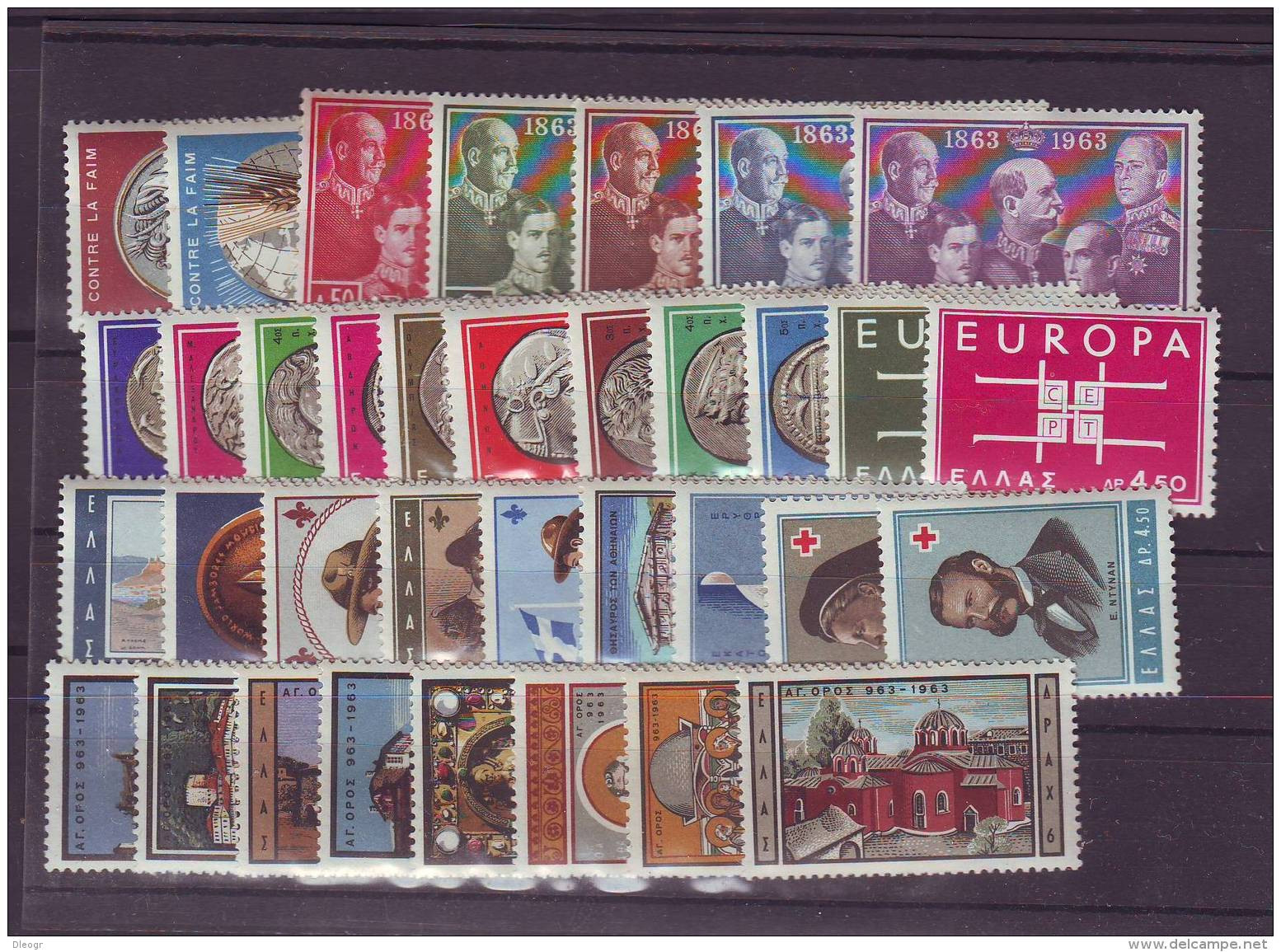 Greece 1963 Complete Year Set MNH VF. - Annate Complete