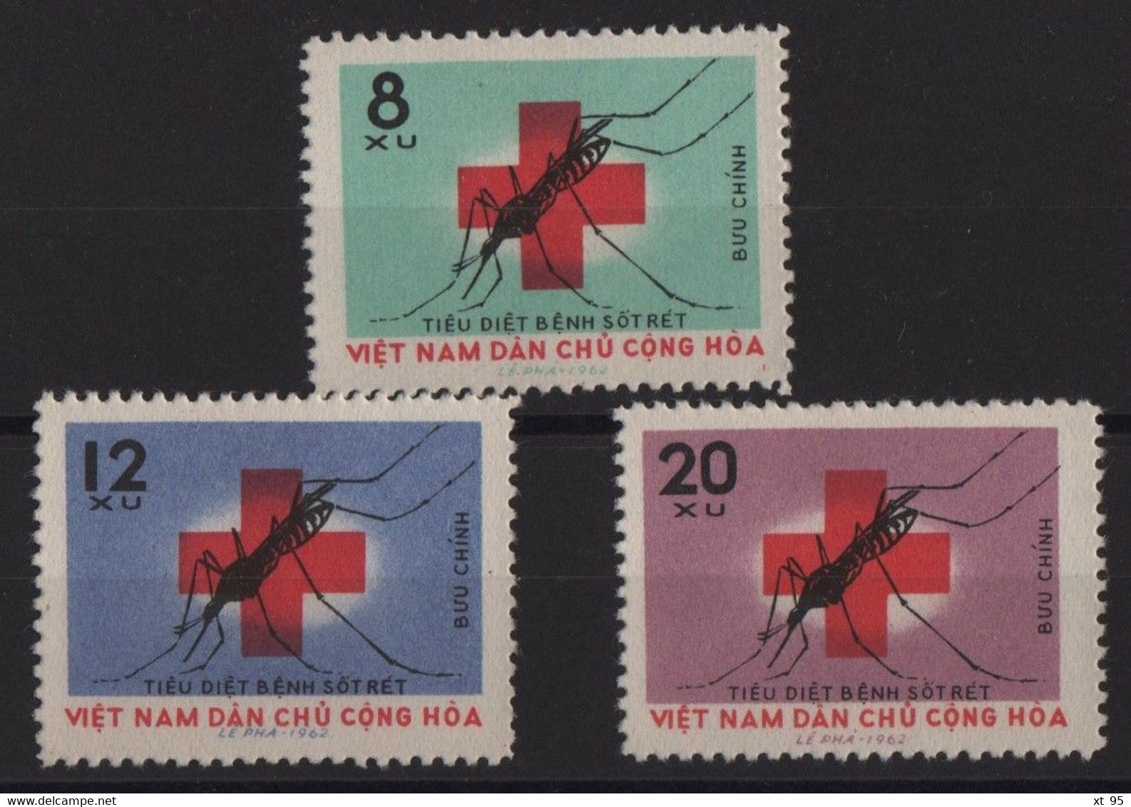 Vietnam Du Nord - N°281 à 283 - Faune - Moustique - Cote 7€ - * Neuf Avec Trace De Charniere - Vietnam