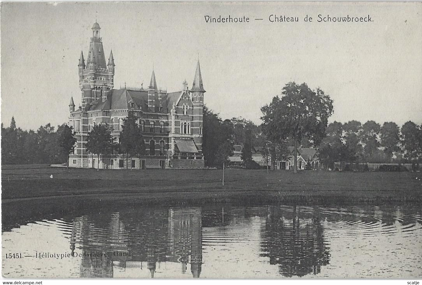 Vinderhoute    -  Château De Schouwbroeck  -   Prachtige Kaart!   -   1909   Naar   Lovendegem - Lovendegem