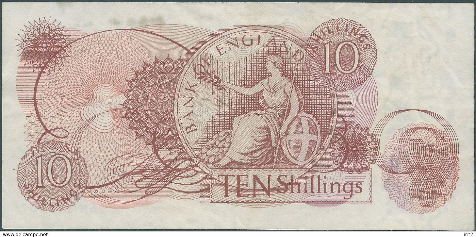 BANKNOTE 1960 -70 United Kingdom - Great Britain-ENGLAND,Elizabeth II ,10 Shillings - 10 Shillings