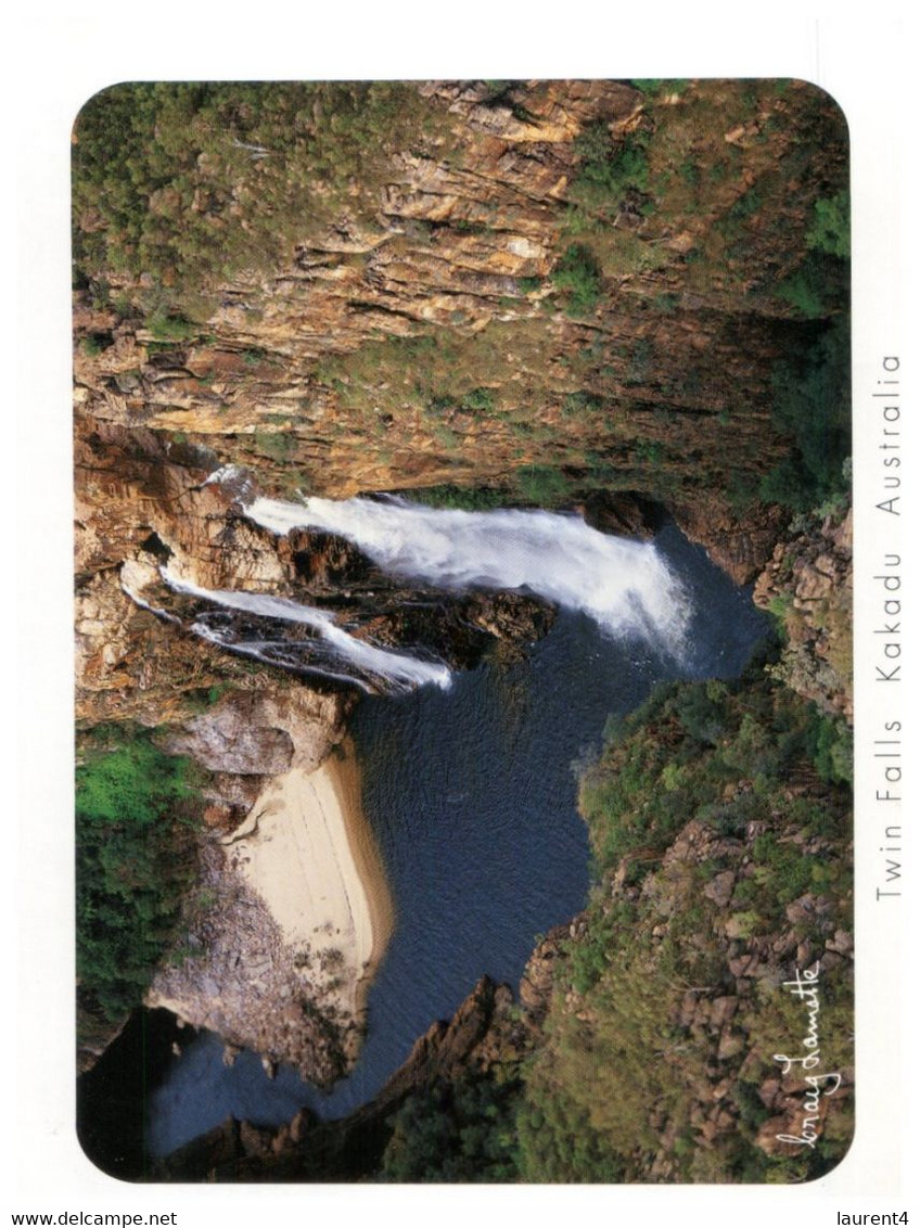 (Q 3) Australia - Kakadu Twin Falls (with Stamp) - Kakadu